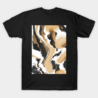 Marbling golden dark 74 T-Shirt